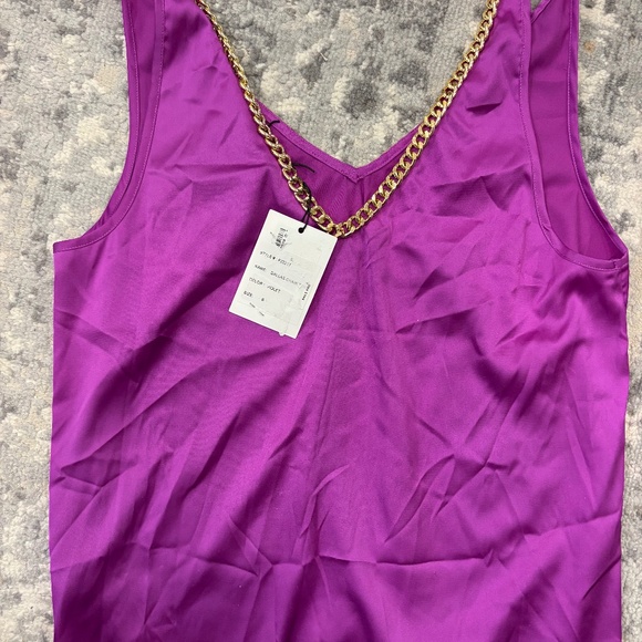 Generation Love Dallas Chain Tank in Violet- Size Small - Picture 3 of 3